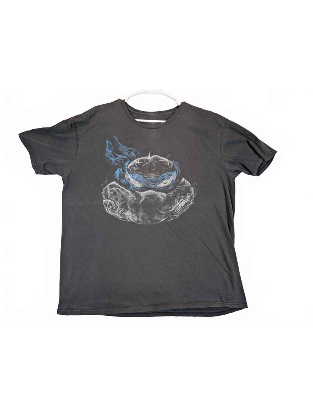 Teenage Mutant Ninja Turtles Blue Mask Graphic T Shirt Gray Mens XXL
